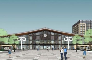 SketchUp Design: Modern Multi-Story Bus Station with Station Road Bridge-BIM WORLD