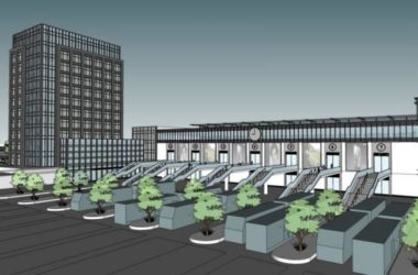 SketchUp Design: Multi-Story Bus Station with Modern Station Road Bridge-BIM WORLD