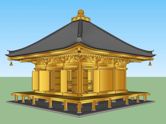 SketchUp Model of Ancient Chinese Multi-Story Temple Architecture