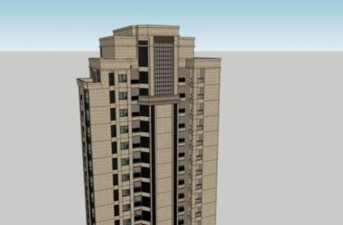 Classical Style Super Tall Residential Model in SketchUp-BIM WORLD