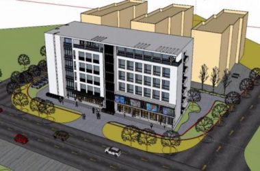 Modern Multi-Story Office Building Model in SketchUp-BIM WORLD