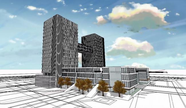 Modern Multi-Story Office and Government Building SketchUp Model