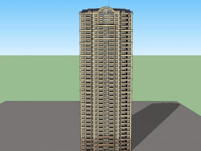 SketchUp Residential Model | Super Tall Classical-Style Home