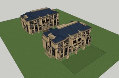 Classical Multi-Story Residential Model in SketchUp-BIM WORLD