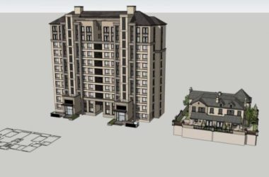 SketchUp Residential Models: High-Rise Apartments, Garden Villas, and Classic-Style Homes-BIM WORLD