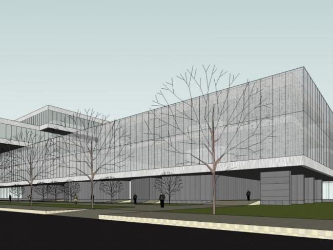 SketchUp Cultural Model: Modern Multi-Story Museum Architecture
