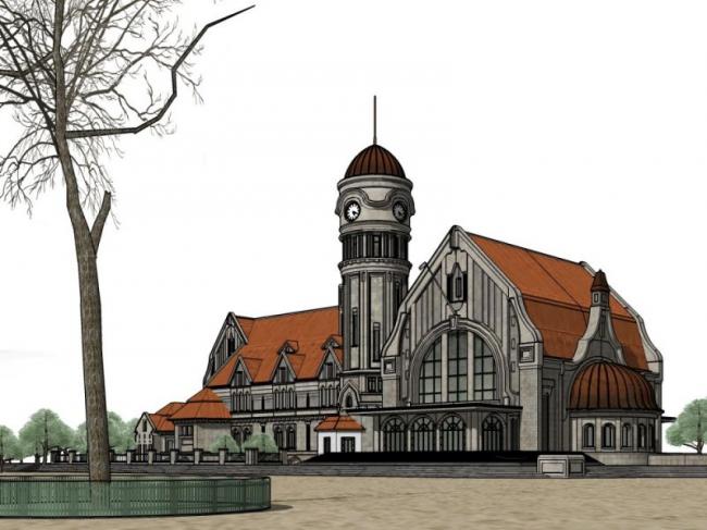 SketchUp Cultural Model: Multi-Story Baroque and Classical Style Church Architecture