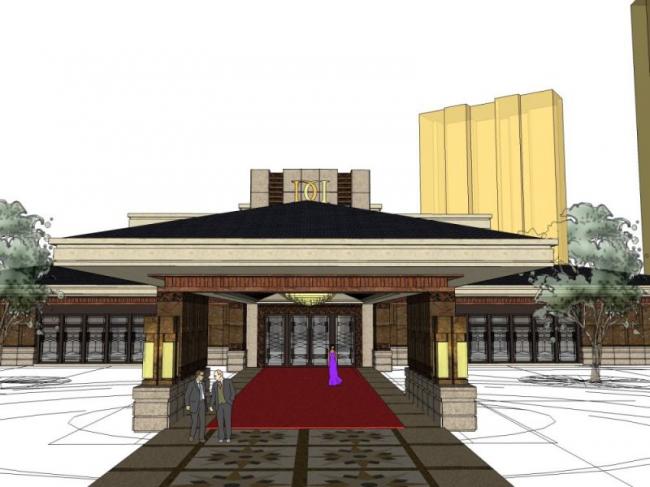 SketchUp Business Model: Modern Multi-Story Clubhouse Design