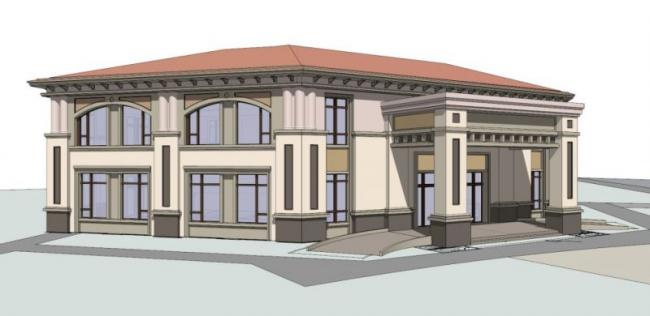 SketchUp Business Model: Clubhouse Design in Classical Style