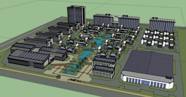 Sketchu Industrial Factory: Modern Multi-Story Facility with Office Space in Economic Development Zone