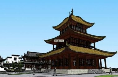 Multi-Story Huizhou-Style Hotel Model in SketchUp | Traditional Chinese Architecture-BIM WORLD