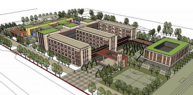 Modern Multi-Story Elementary School Design | SketchUp Campus Architecture Model