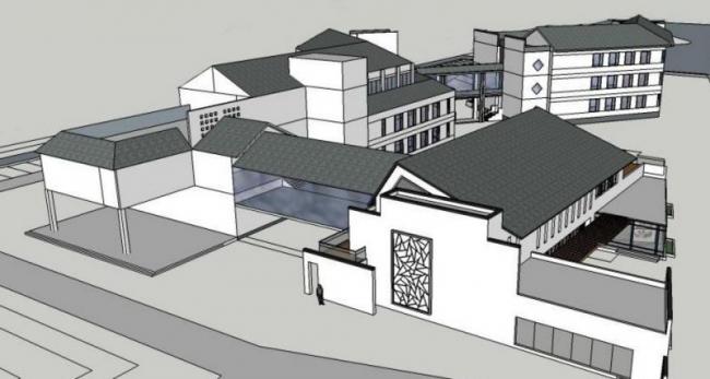 Multi-Story School Building Model | Modern Chinese-Style Educational Campus Architecture