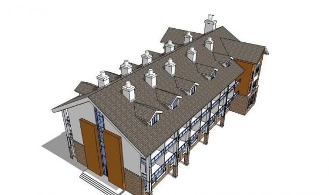 Multi-Story School Building Model | Classic Campus Educational Architecture in SketchUp