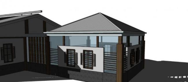 Multi-Story Sports Activity Center Model in Chinese Style | SketchUp Design