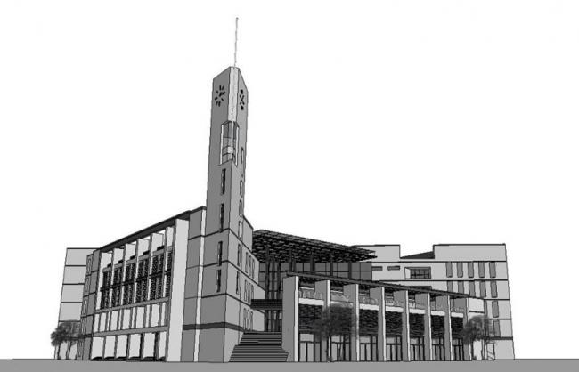 Modern Multi-Story University Library: A Cultural Architecture SketchUp Model