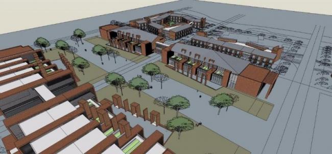 SketchUp Cultural Model: Modern Multi-Story Library Architecture