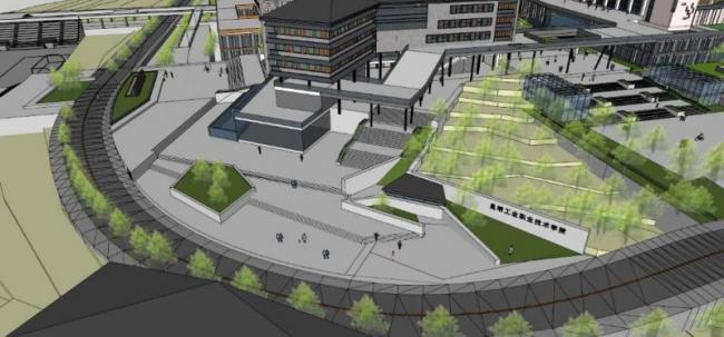 Modern Multi-Story University Campus SketchUp Model for Educational Architecture