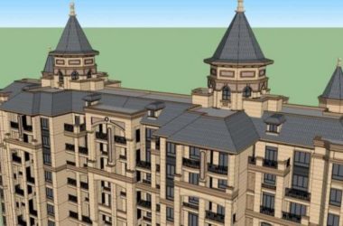 SketchUp Residential Model: Double-Block High-Rise in Classical Tuscan Style-BIM WORLD