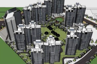 Modern High-Rise Residential Complex | SketchUp Architectural Model-BIM WORLD