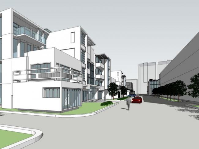 Modern Multi-Story Residential Area | SketchUp Model Preview