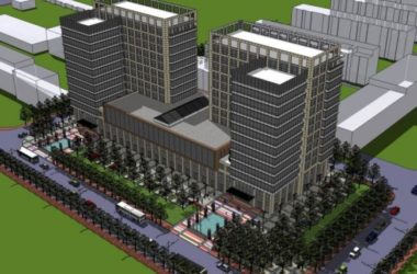 Modern Multi-Story Office Building Model in SketchUp-BIM WORLD