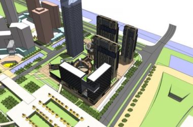 SketchUp Complex Model: Modern Super High-Rise Commercial Tower-BIM WORLD