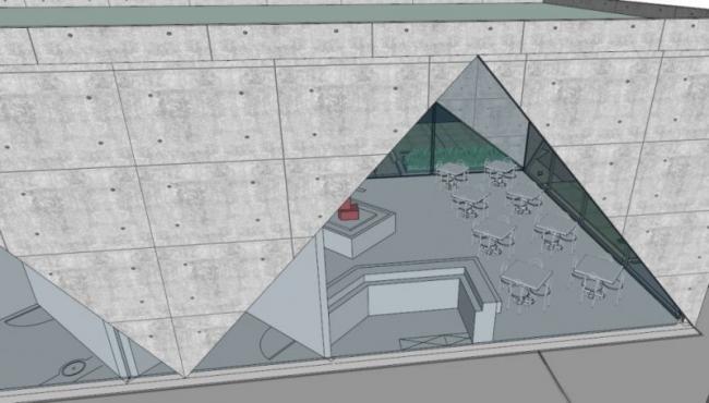 Modern Multi-Story Cultural Activity Center | Concrete Architecture in SketchUp
