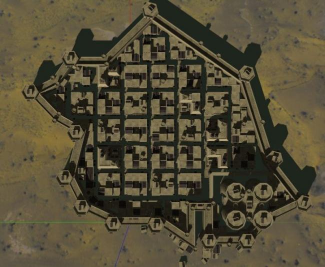SketchUp Residential Model: Medieval Arabic-Style Arab City