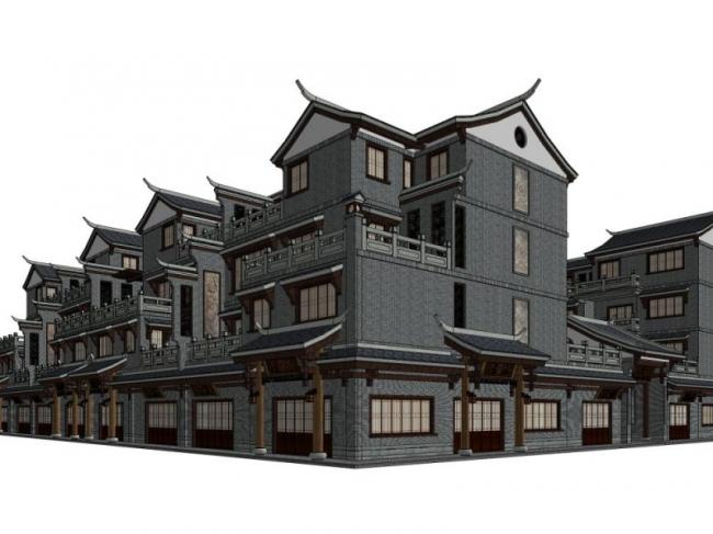 SketchUp Residential Models: Multi-Story Homes, Row Houses, and Traditional Chinese Designs