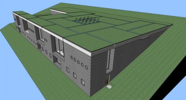 Modern Spa Hotel Model in SketchUp Inspired by Peter Zumthor