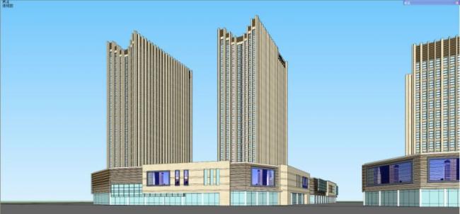 Modern High-Rise Complex Design in SketchUp