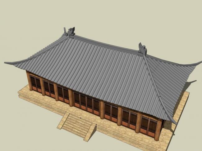 SketchUp Model of Multi-Story Ancient Chinese Architecture