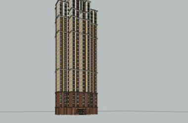 SketchUp Models of Residential Buildings: High-Rise and Classical Styles-BIM WORLD