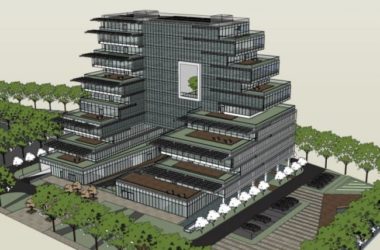 Modern Multi-Story Office Building Model in SketchUp-BIM WORLD