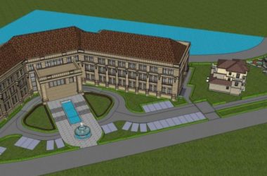 SketchUp Business Model: Multi-Story Classical Style Clubhouse Design-BIM WORLD