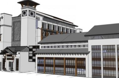 SketchUp Multi-Story Office Complex Featuring Traditional Chinese Architecture-BIM WORLD