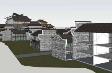 SketchUp Business Model: Multi-Story Commercial Building with Chinese Architectural Style-BIM WORLD