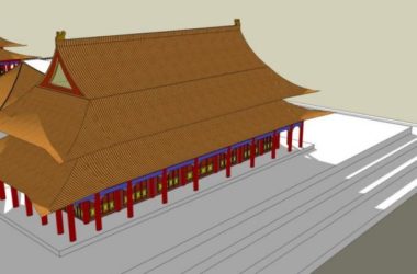 SketchUp Model of a Multi-Story Chinese Palace | Ancient Architectural Design-BIM WORLD