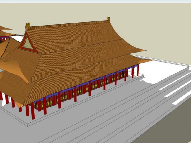 SketchUp Model of a Multi-Story Chinese Palace | Ancient Architectural Design