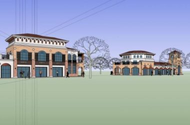 SketchUp Business Model: Multi-Story Classical Style Clubhouse Design-BIM WORLD