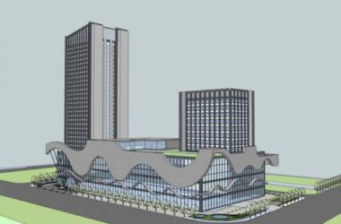 Modern Multi-Story Commercial Complex Modeled in SketchUp-BIM WORLD