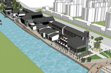 SketchUp Business Model: Modern Chinese Style on Commercial Street-BIM WORLD