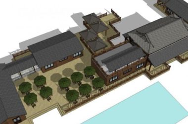 Chinese-Style Hotel Model in SketchUp-BIM WORLD