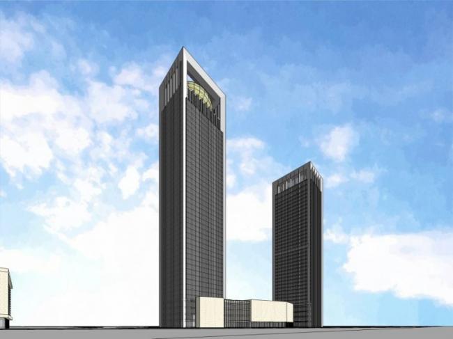 SketchUp Complex Model: Modern Super High-Rise Commercial Building