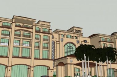 Spanish-Style Multi-Story Hotel Model in SketchUp-BIM WORLD
