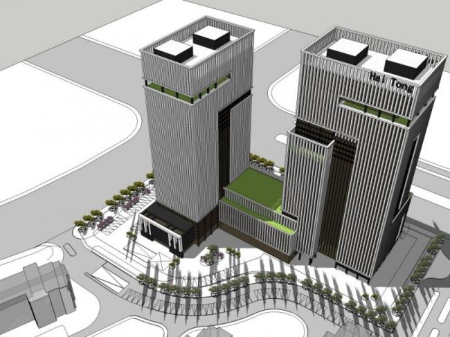 Super High-Rise Modern Office Building Model in SketchUp