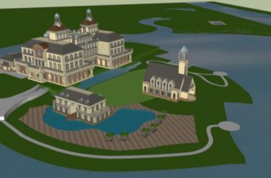 Classical Multi-Story Resort Hotel Model in SketchUp-BIM WORLD