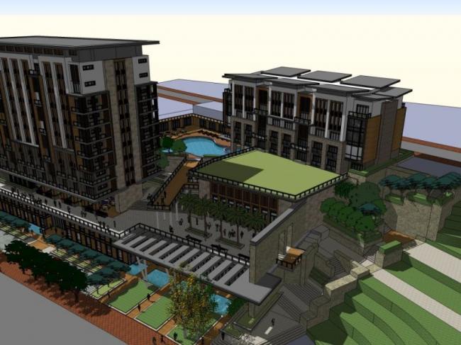 Classical Mountain Hotel Model in SketchUp