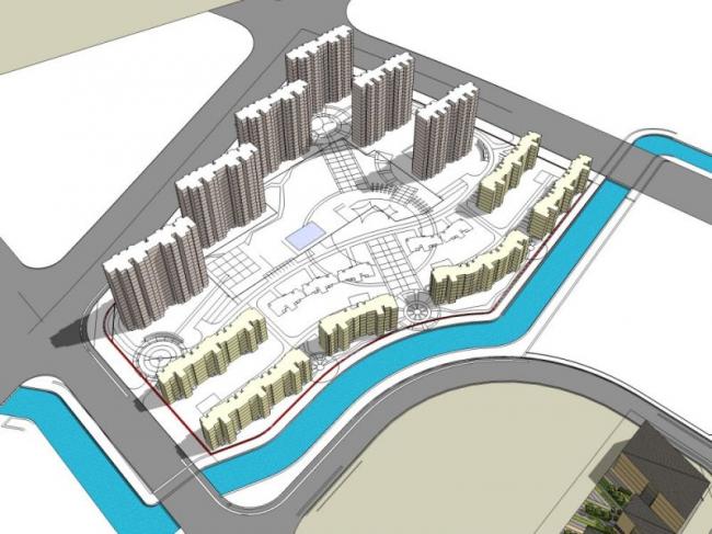 Modern Multi-Story Commercial Complex Designed in SketchUp